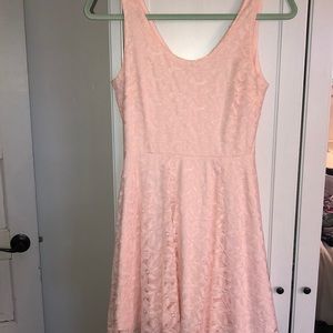 Pink short spring dress